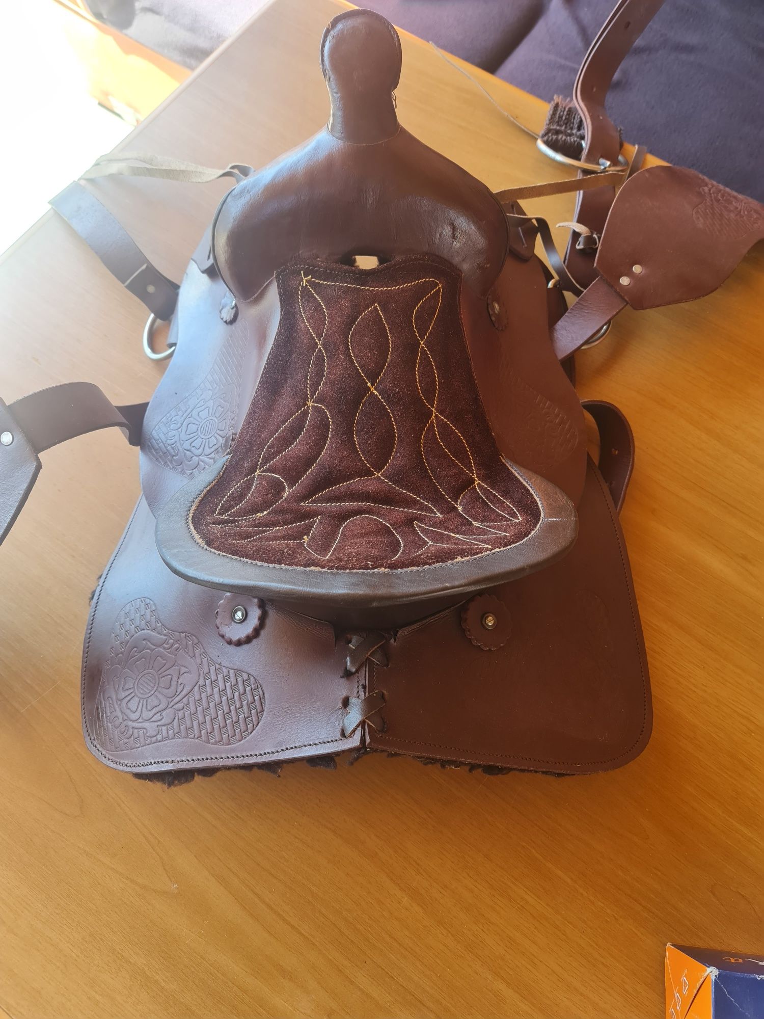 Șa din piele western