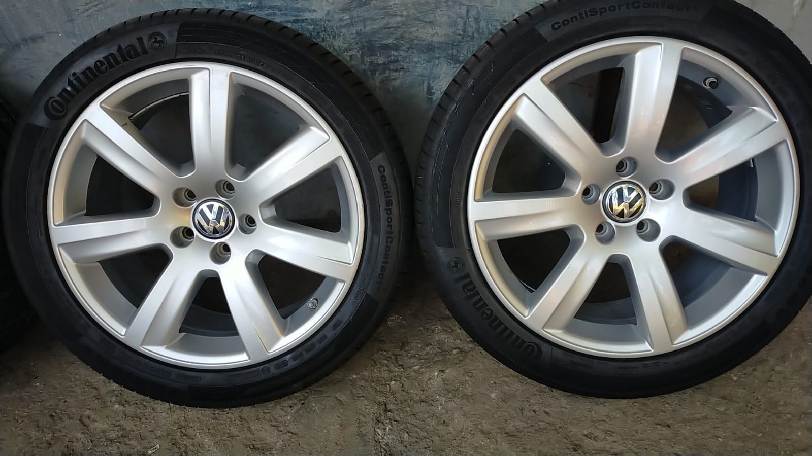 Jante de aliaj originale Vw 5x112 cu anvelope de vara 235/45/18