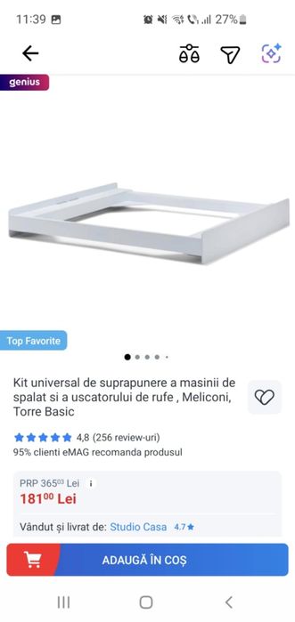kit universal de suprapunere masina de spalat și uscător de rufe