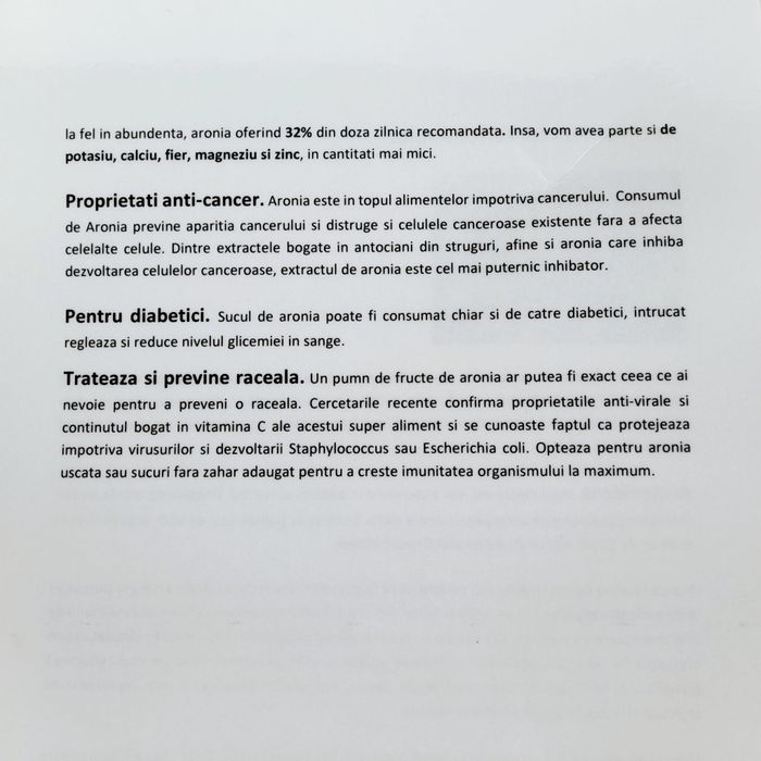 Suc aronia din fructe bio