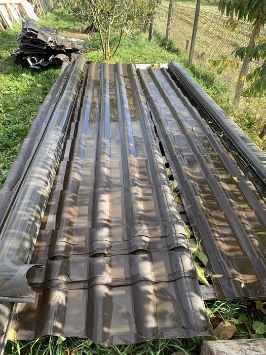 Vand tigla metalica second hand 0,5 grosime plus sistemul pluvial