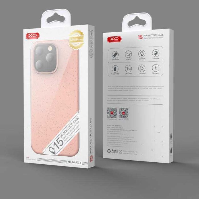 Биоразградим калъф XO Enviromentally-friendly Apple iPhone 15/Pro/Max