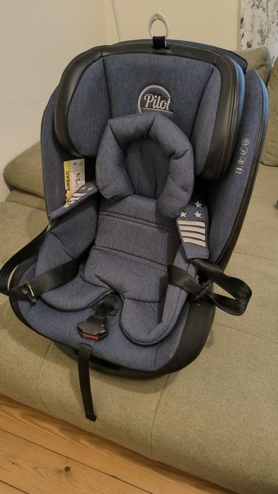 Детско столче за кола Cangaroo Pilot 0-36кг Деним ISOFIX въртящо