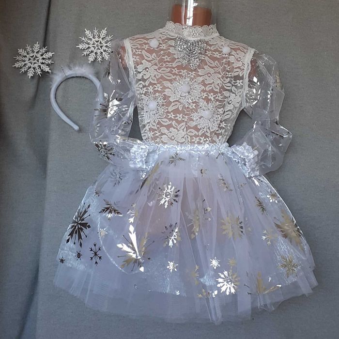 Costum Fulg de nea (Zana Iarna) pentru copii  7-12 ani