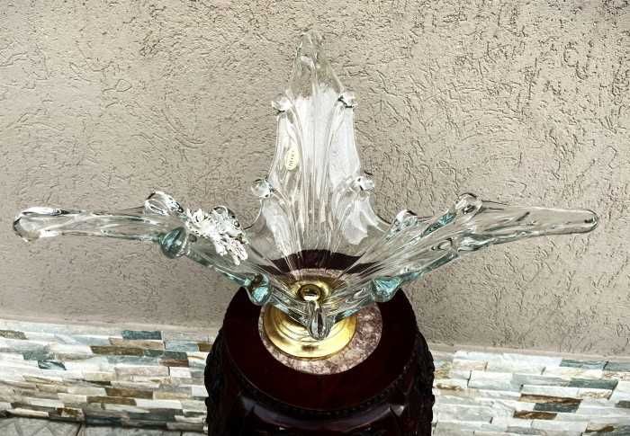 Superba fructiera Art Deco-cristal-alama aurita-Italia