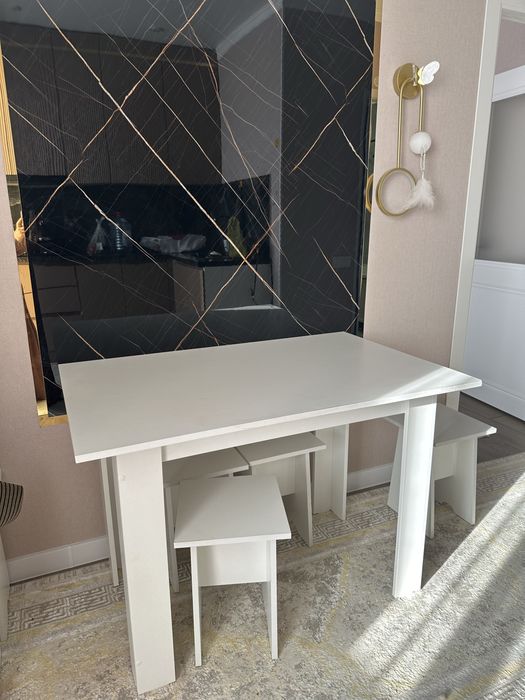 Кухонный стол со стульями 6стул