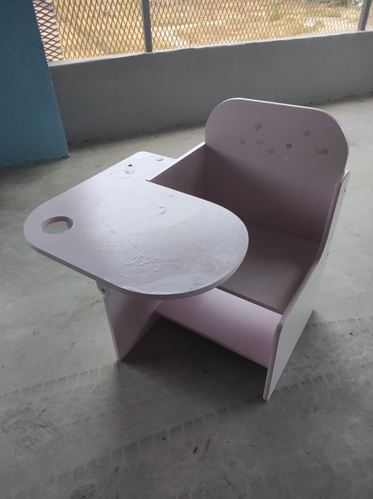 Set Masuta Cu Scaun Incorporat pentru Copii, 3 In 1, Din Lemn Mdf