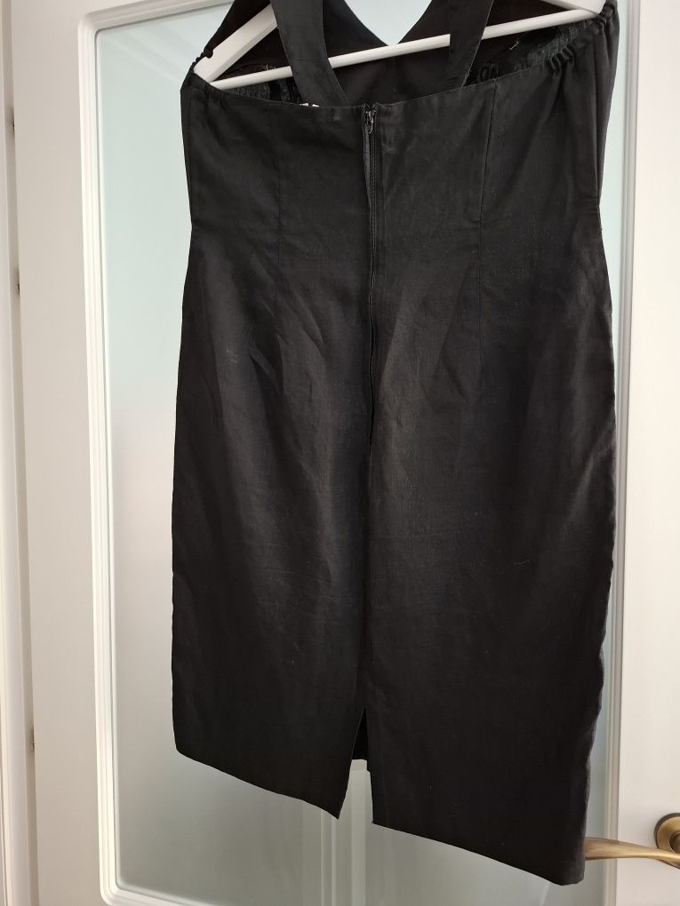 Rochie neagra din in