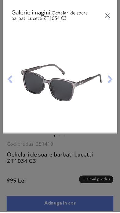 Ochelari de soare Lucetti ZT1034 C3 și 3175 C2, Noi