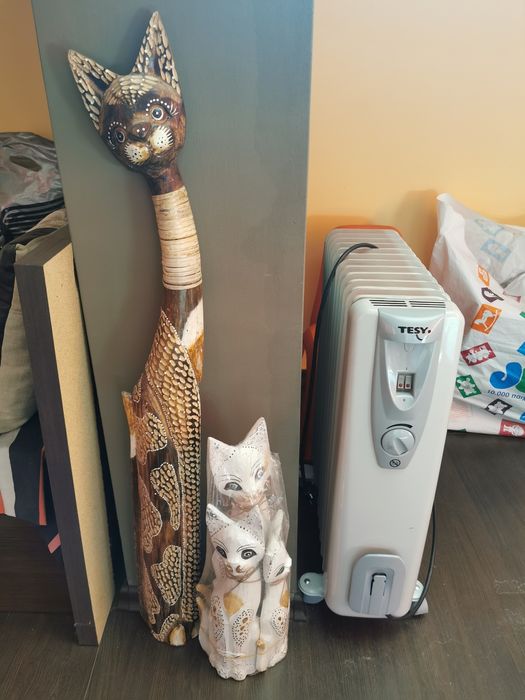 Дървена котка за декорация