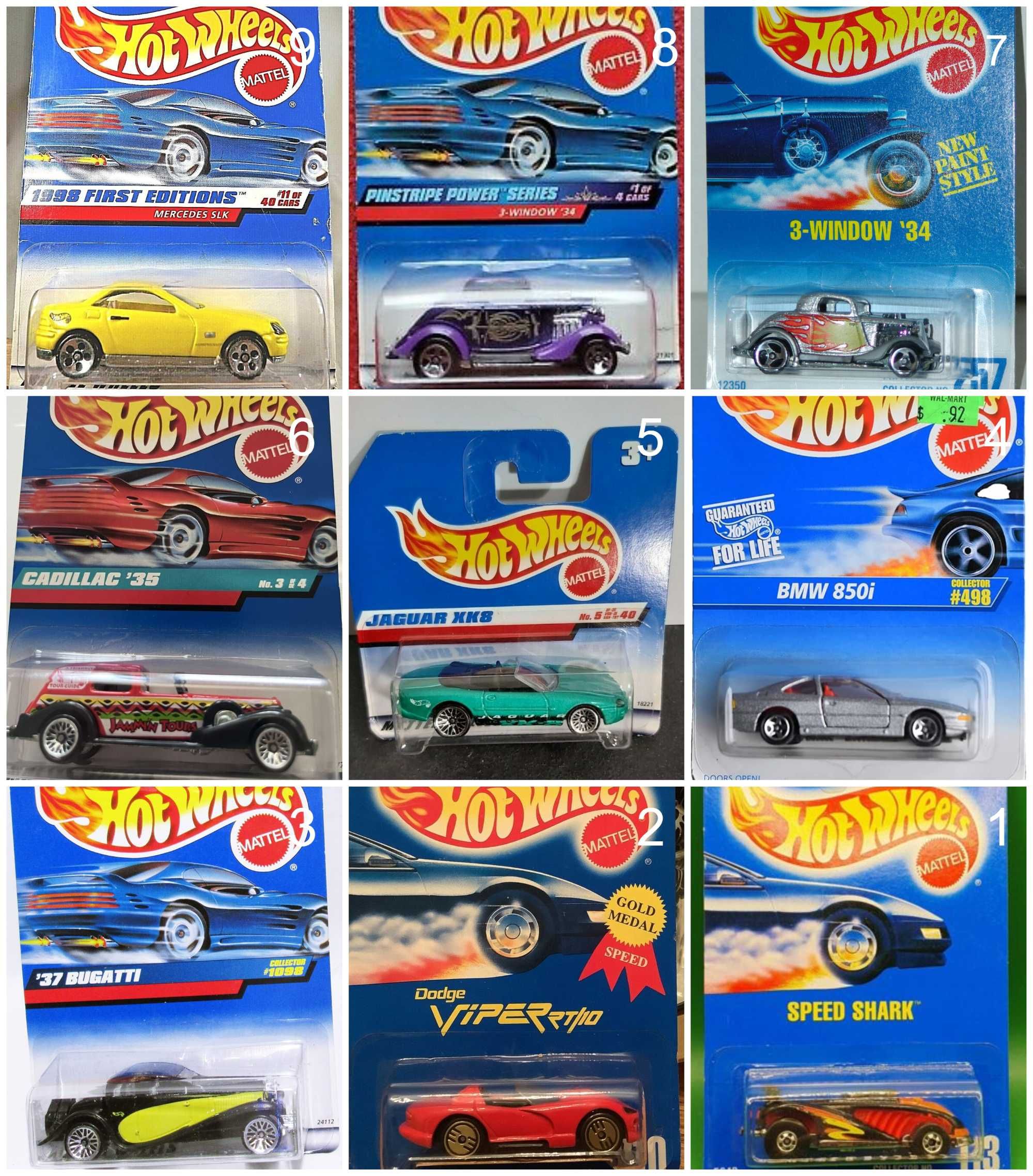 Метални колички Hot Wheels Хот Уиилс в мащаб 1:64 От различни години 2