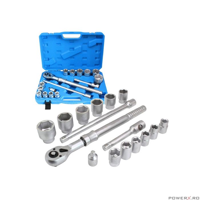 Trusa profesionla de chei tubulare hexagonale, 19-50mm 3/4", 16 piese,
