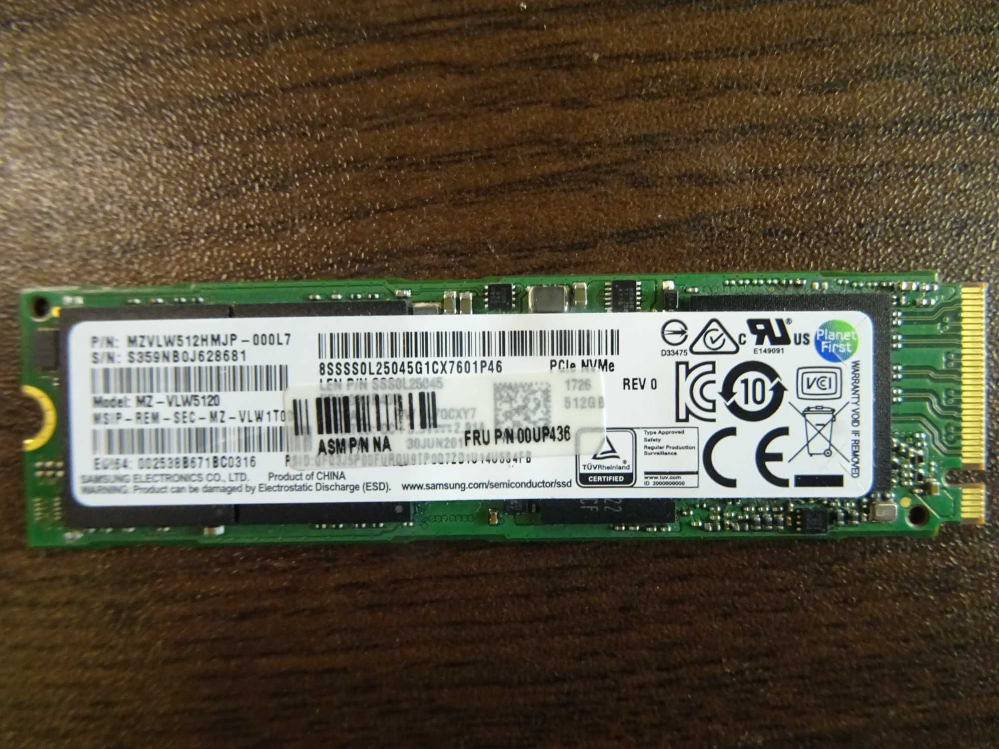 NVME SSD M.2 диск 512GB Samsung