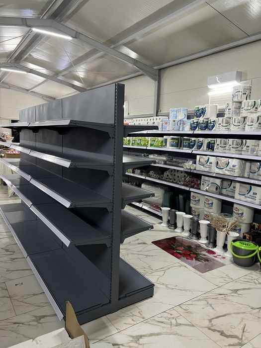 Rafturi metalice tip gondola de mijloc gri antracit 190cm inaltime