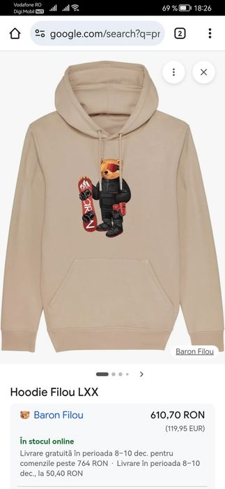 Hoodie baron filou L