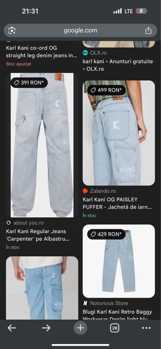 Blugi baggy karl kani marimea m