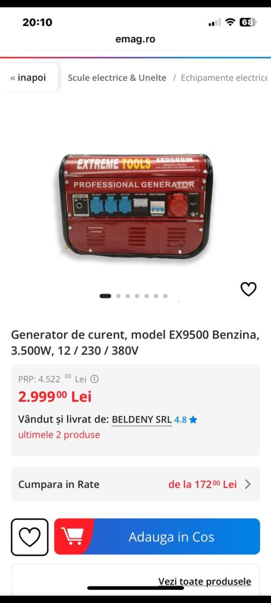 Generator curent electric 4 kw