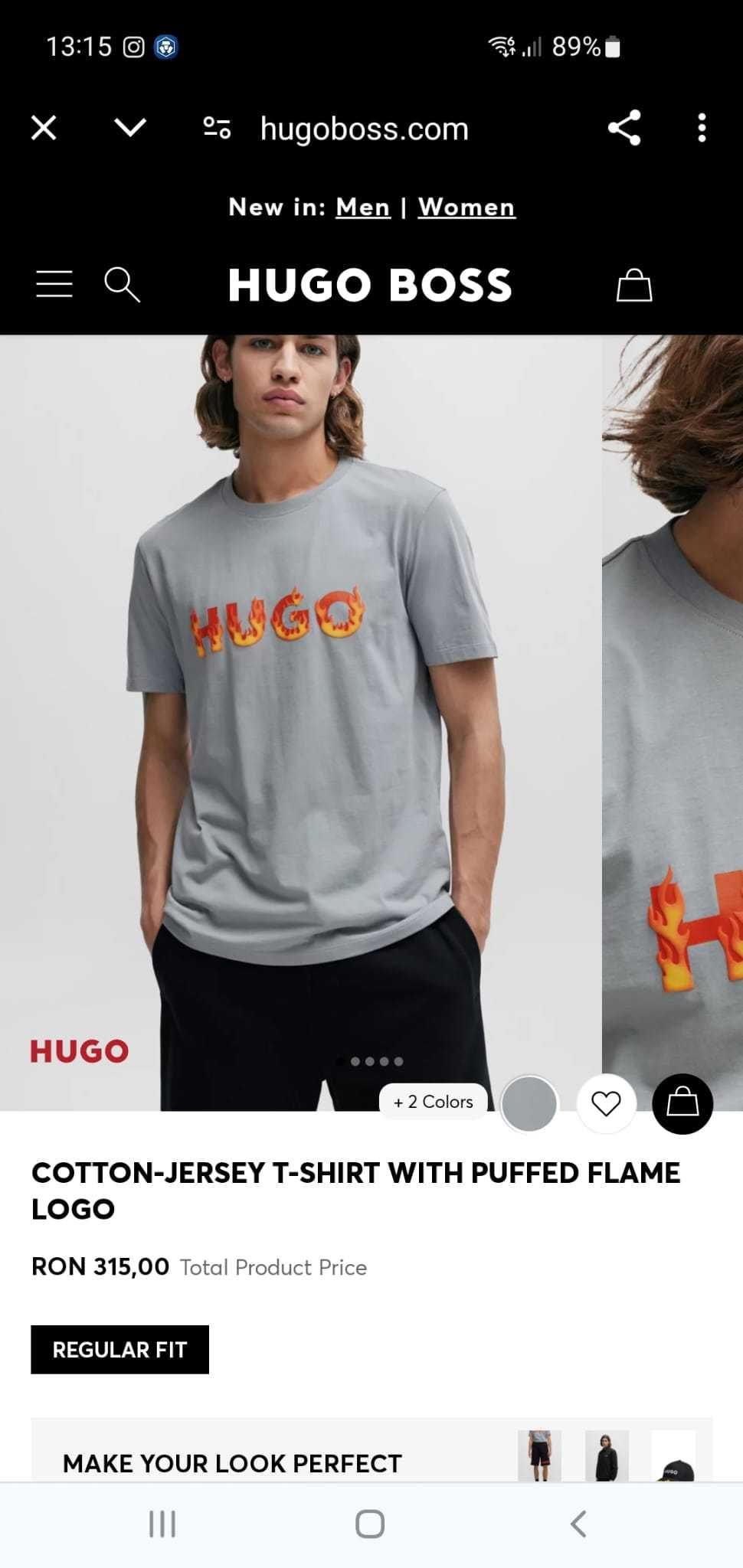 Vand tricou barbati Hugo Boss masura S,M si L original nou cu eticheta