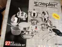 ZEPTER+Кристален сервиз +Тава алпака+ халби Франция+Гювечета+Сервиз ка