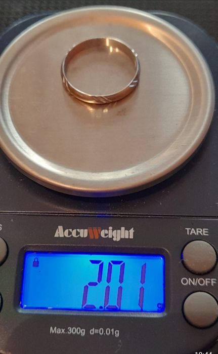 Verighetă aur alb 18k