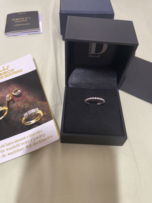 Vand inel aur alb 18k cu diamante!