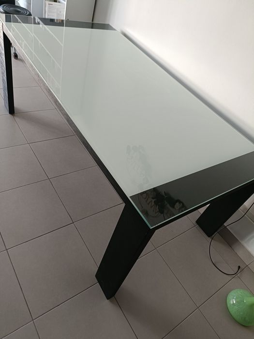 Masă cu blat din sticlă securizată 190/95