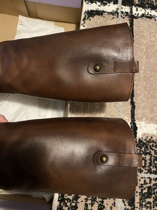 Ботуши естествена кожа тъмно кафеви