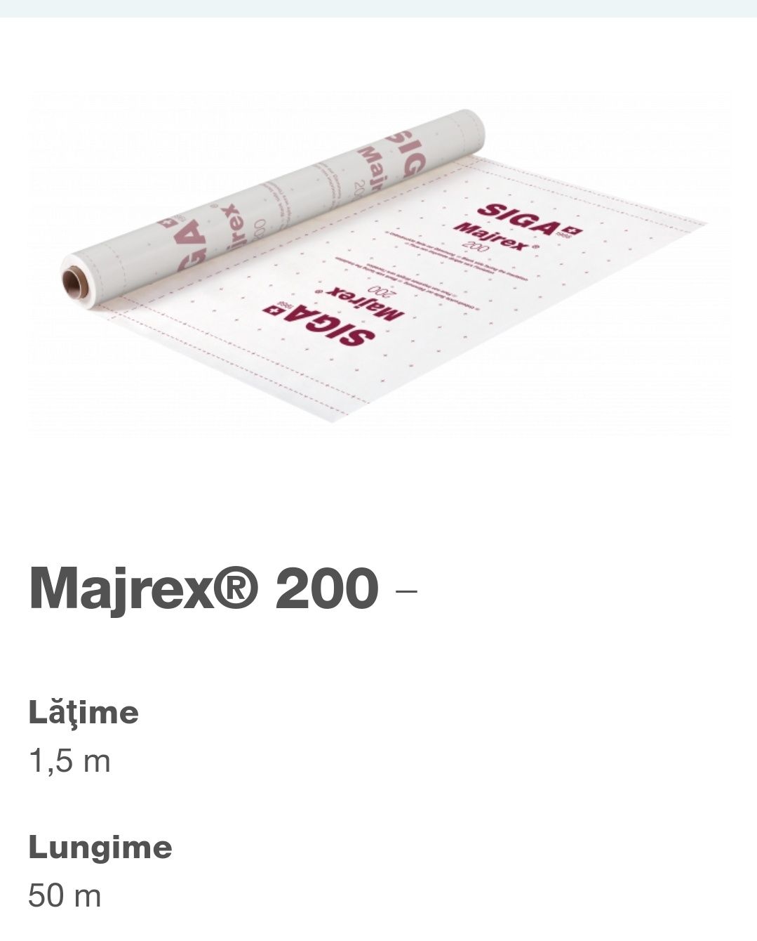 Folie bariera vapori Inteligenta Siga  Majrex 200