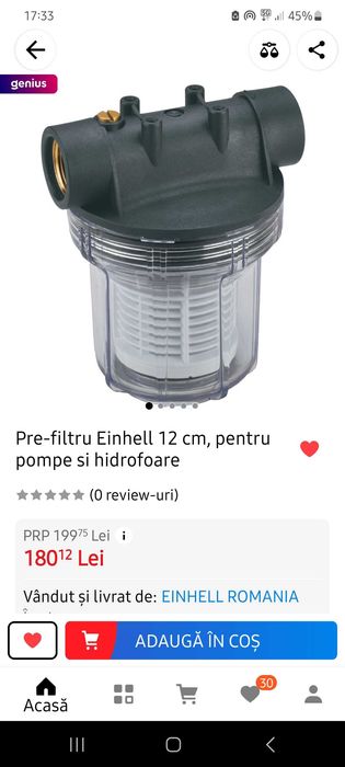 Prefiltru pompă Einhell 12 cm