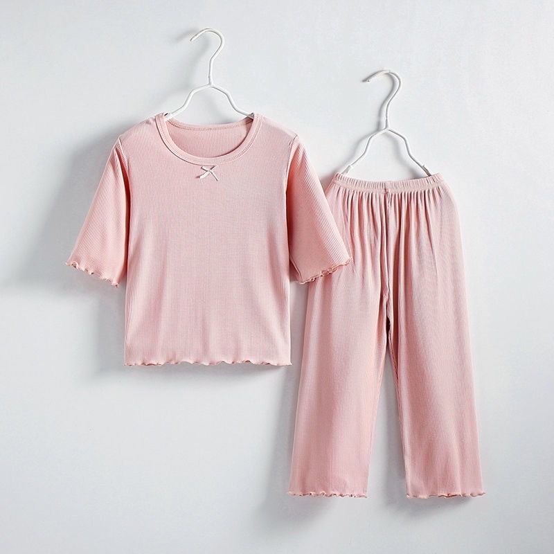 Пижама для девочек из вискозы розовая 3-10 лет