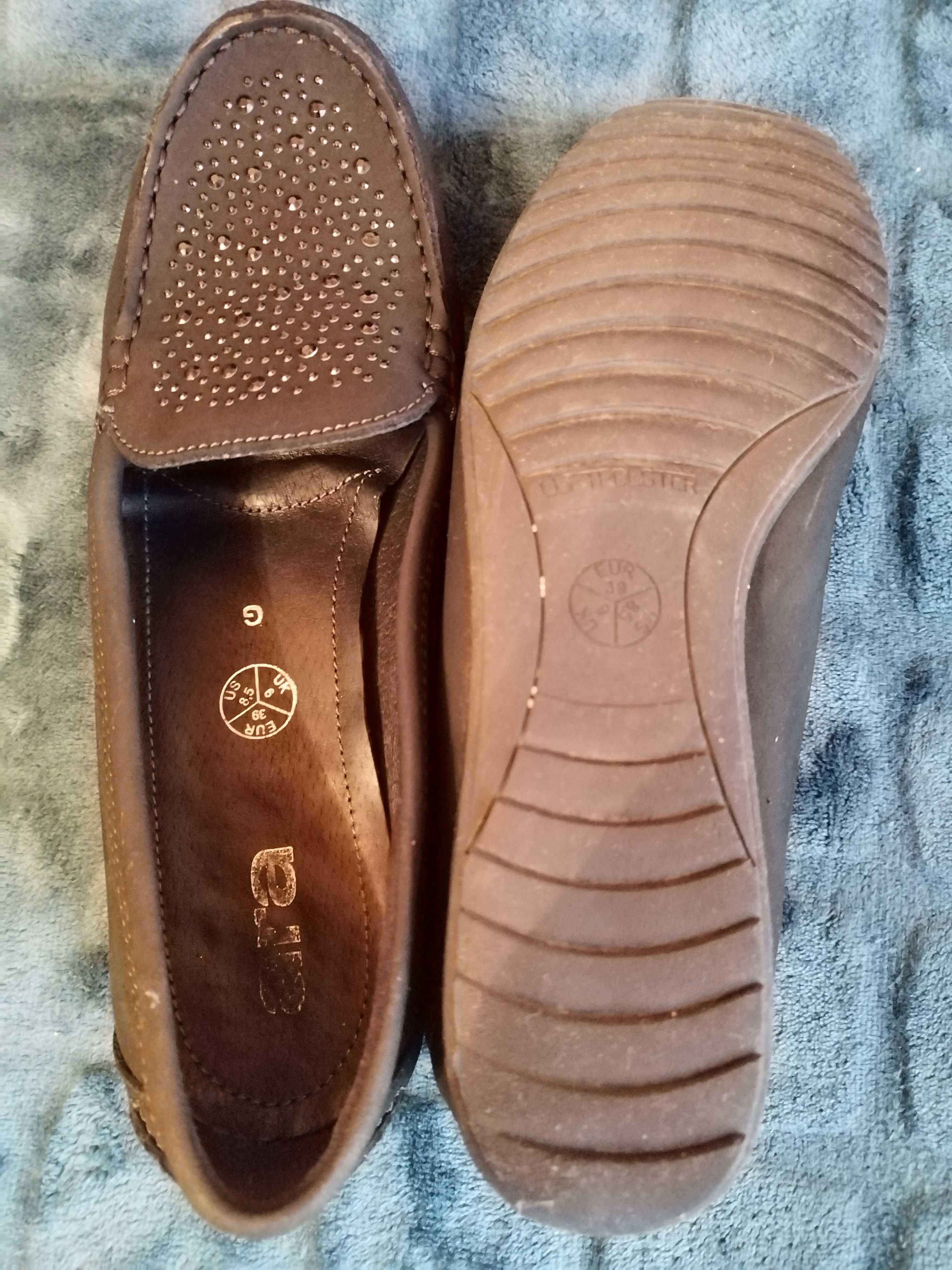 Pantofi piele, mocasini, brand ARA. Marimea 39 In conditii bune. Verde