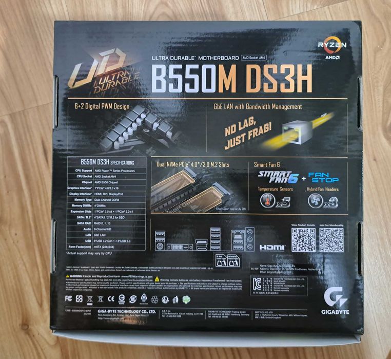 Placa de baza AMD B550M noua.