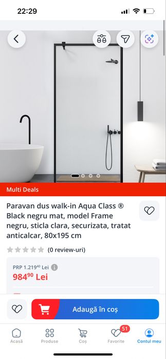 Paravan dus walk in