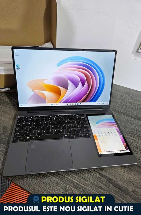 Laptop cu 2 Ecrane Touch • N100 • 32GB • 1TB SSD – Multitasking NOU