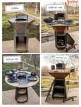 Gratare cu plita inox / baza , cuva corten