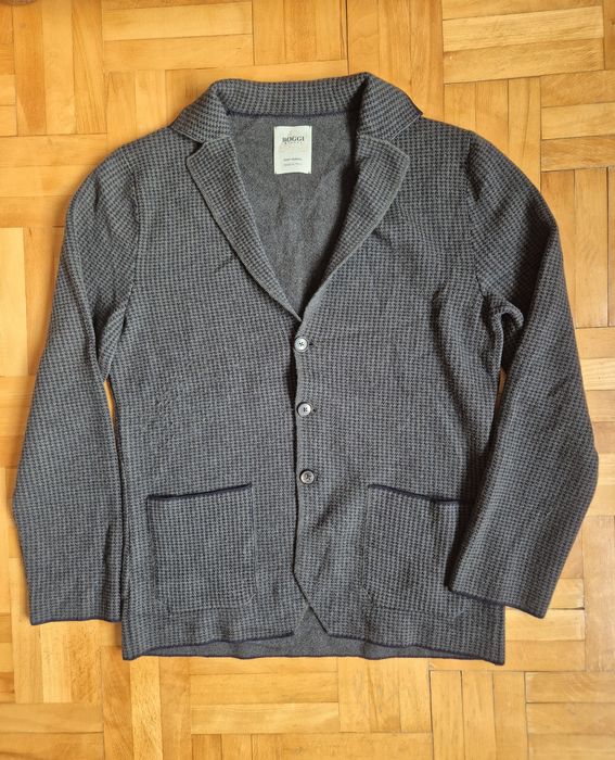 Cardigan tricotat bărbătesc Lux, Boggi Milano, Lână Merinos - L