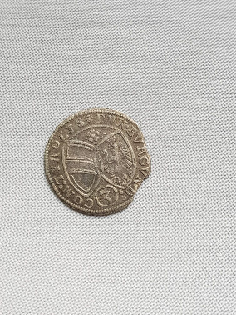 Moneda casa de Habsburg 3 kreuzer 1650 Ferdinand Carol