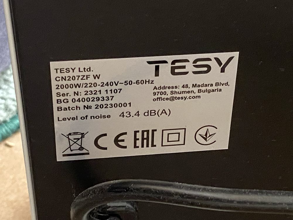 Конвектор TESY 2000wh