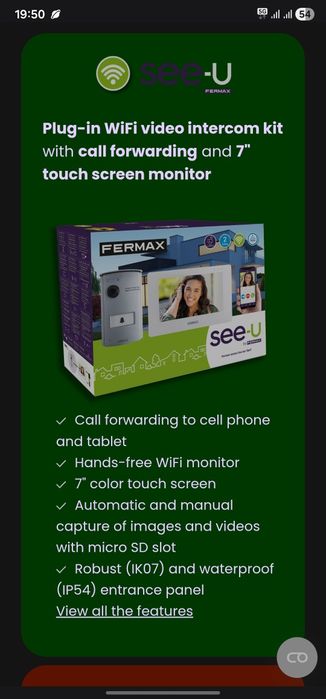 Vand Kit Interfon Video Wifi