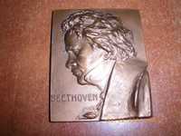 Placheta bronz Bethoven