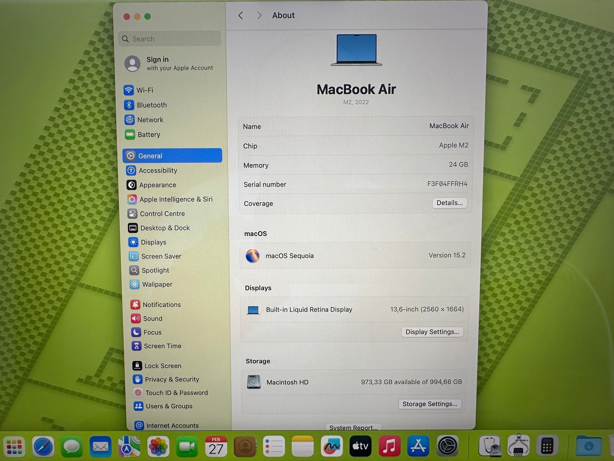 MacBook Air 13" M2 Chip 8-CPU, 10-GPU, 24GB RAM, 1TB SSD