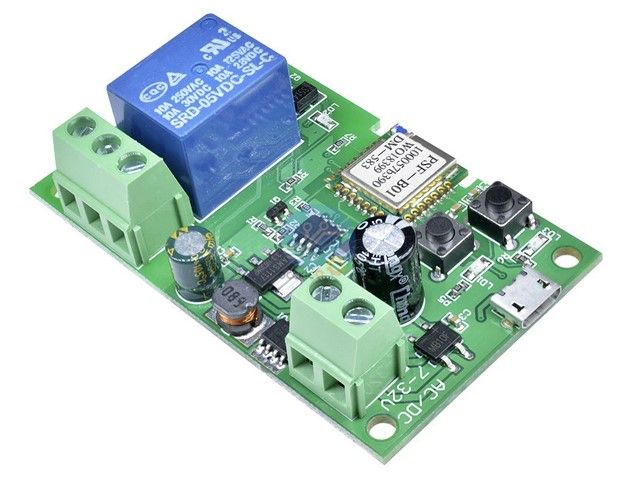 Sonoff WiFi реле/превключвател за DC 0-32v 10А, AC 90-250v 10А, инч/са