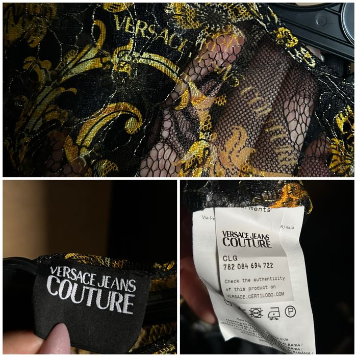 Дамско оригинално прозрачно/ дантелено боди Versace