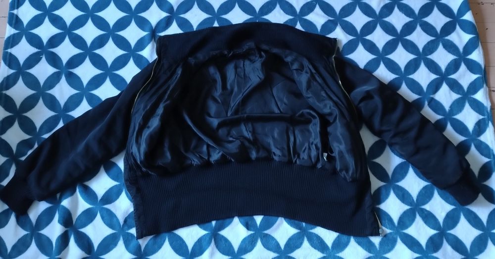 Черно дамско късо яке