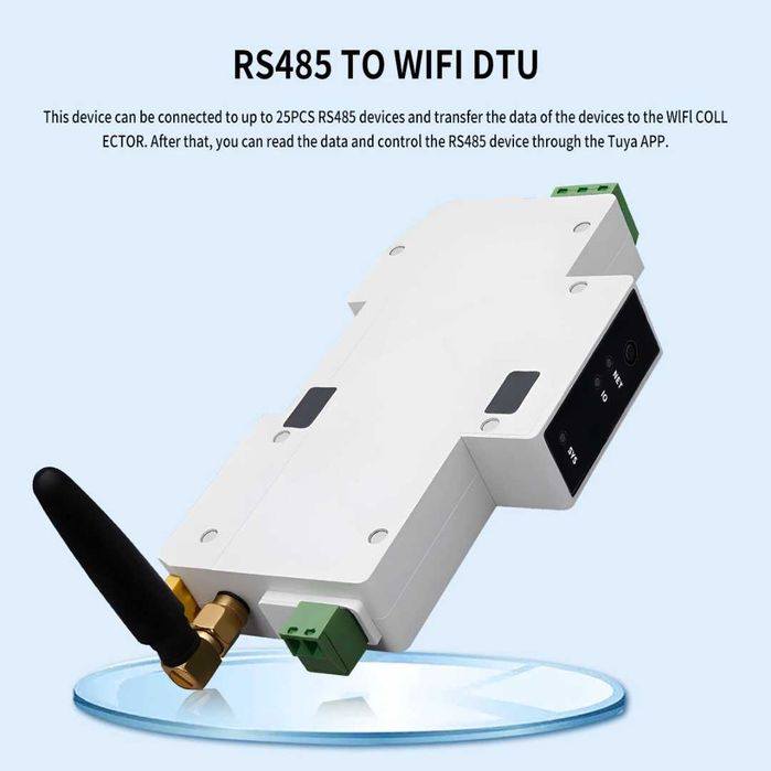 WIFI колектор за до 25 бр. RS485 устройства към WIFI DTU TUYA