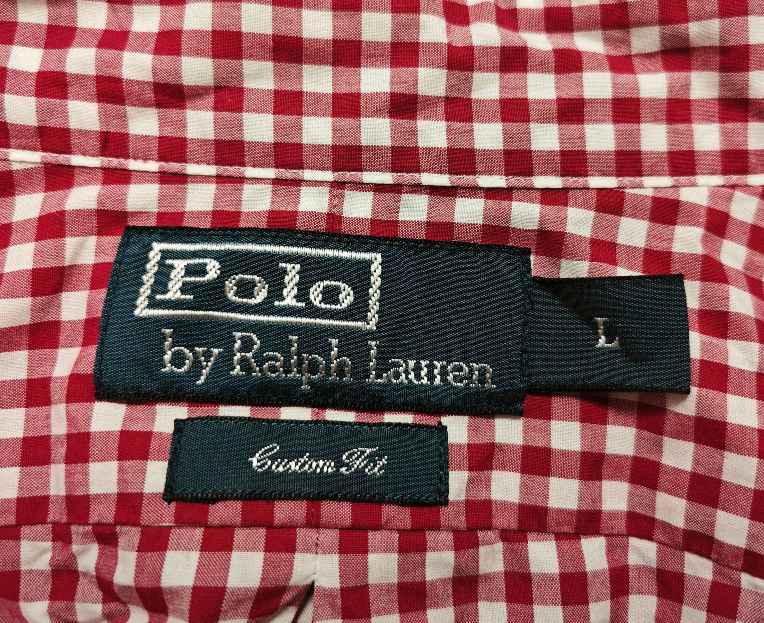 Ralph Lauren Червено каре Оригинална мъжка риза с дълъг ръкав размер L