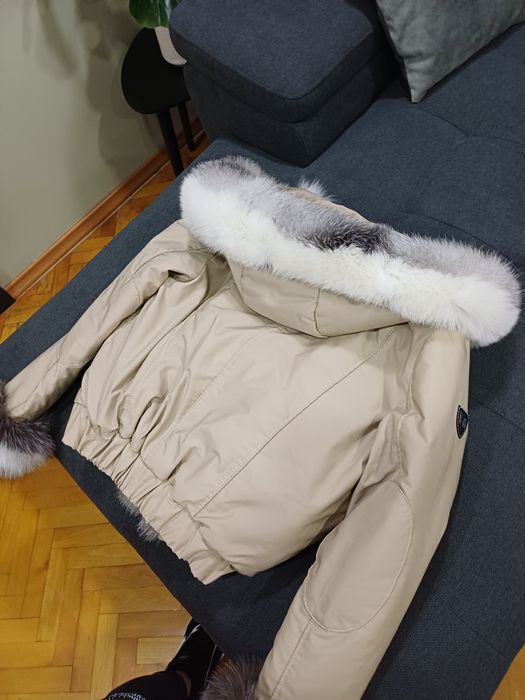 Дамско яке парка с яка от лисица
