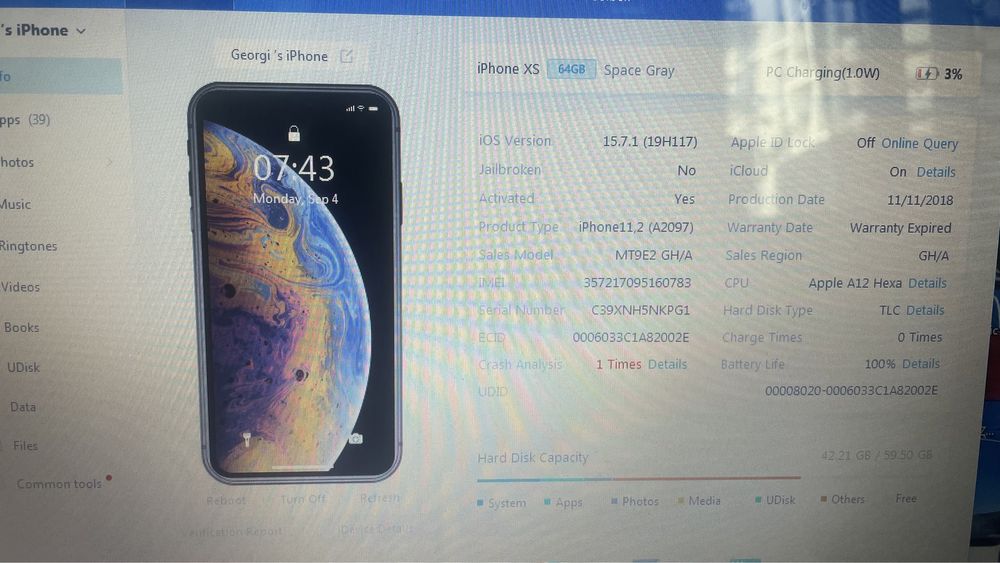 IPhone XS Space Grey 64GB