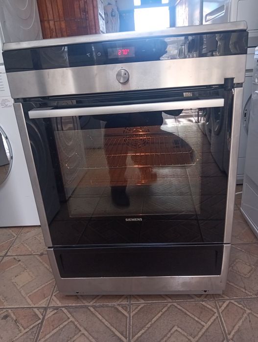 Иноксова свободно стояща печка с индукционни котлони SIEMENS  Гаранция