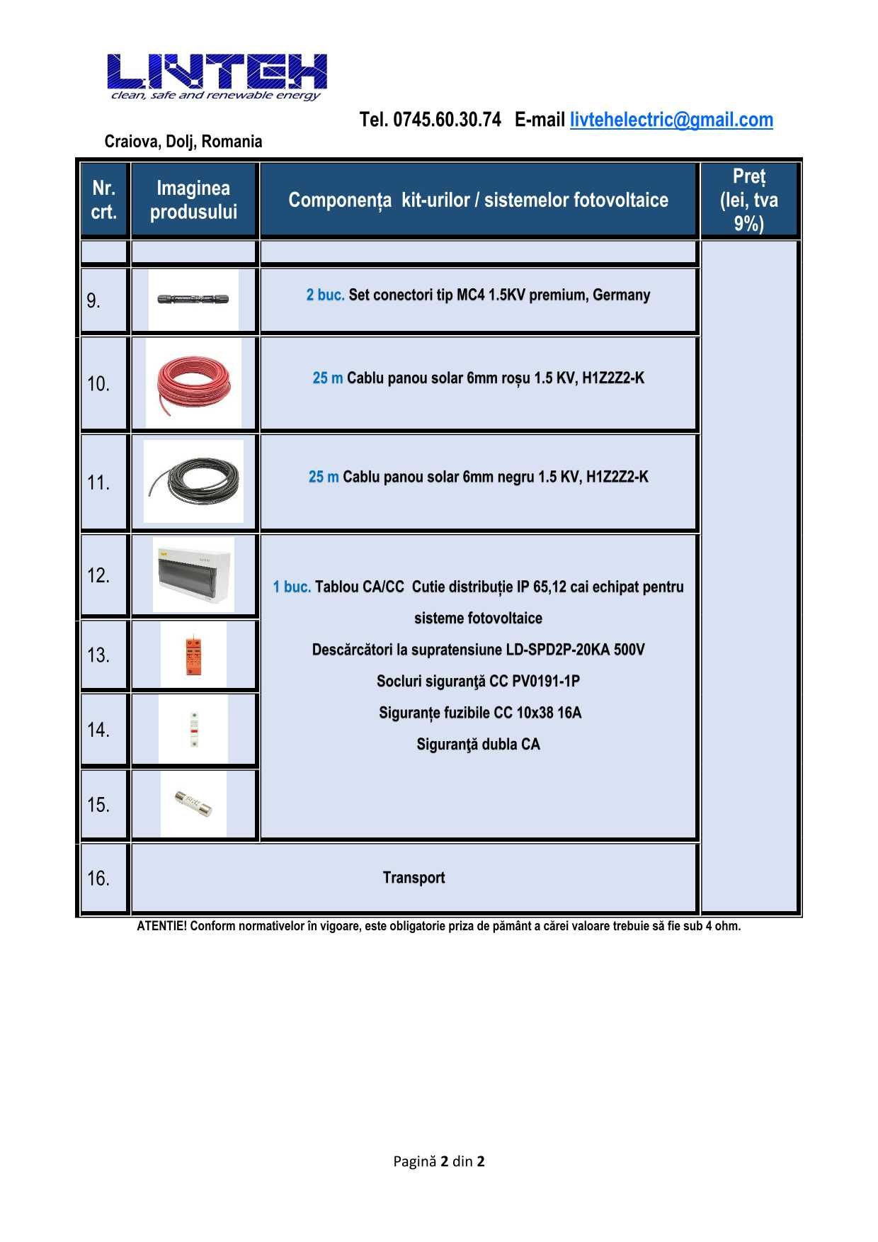 Kit fotovoltaic 5.67 kW, Canadian Solar, inv. mono Huawei CU INSTALARE